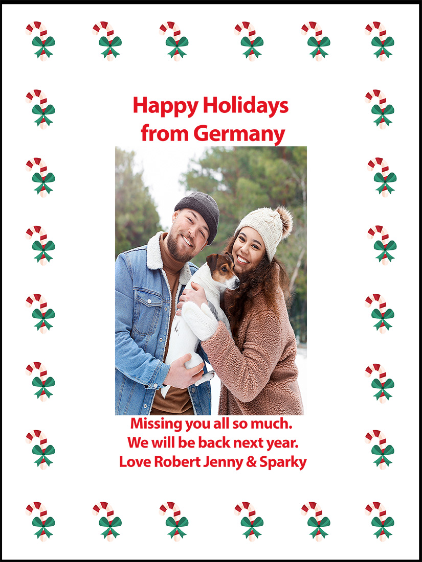 Happy Holidays Product Image custom advent count down calendar
